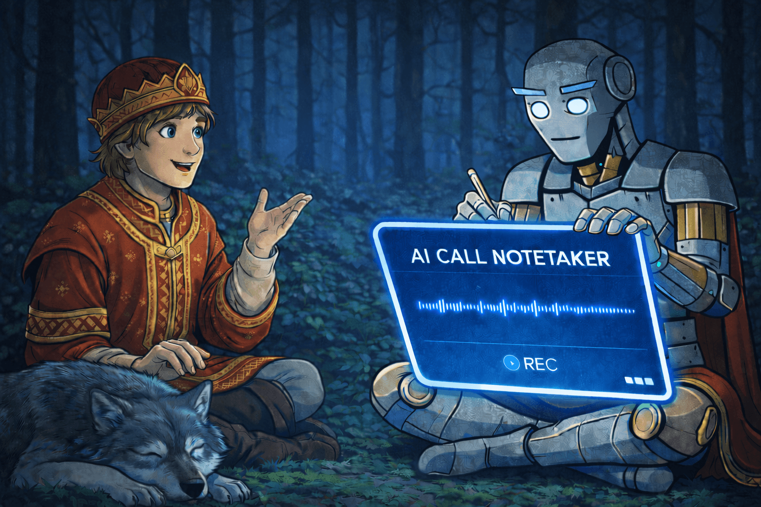 AI Call Note Taker Illustration